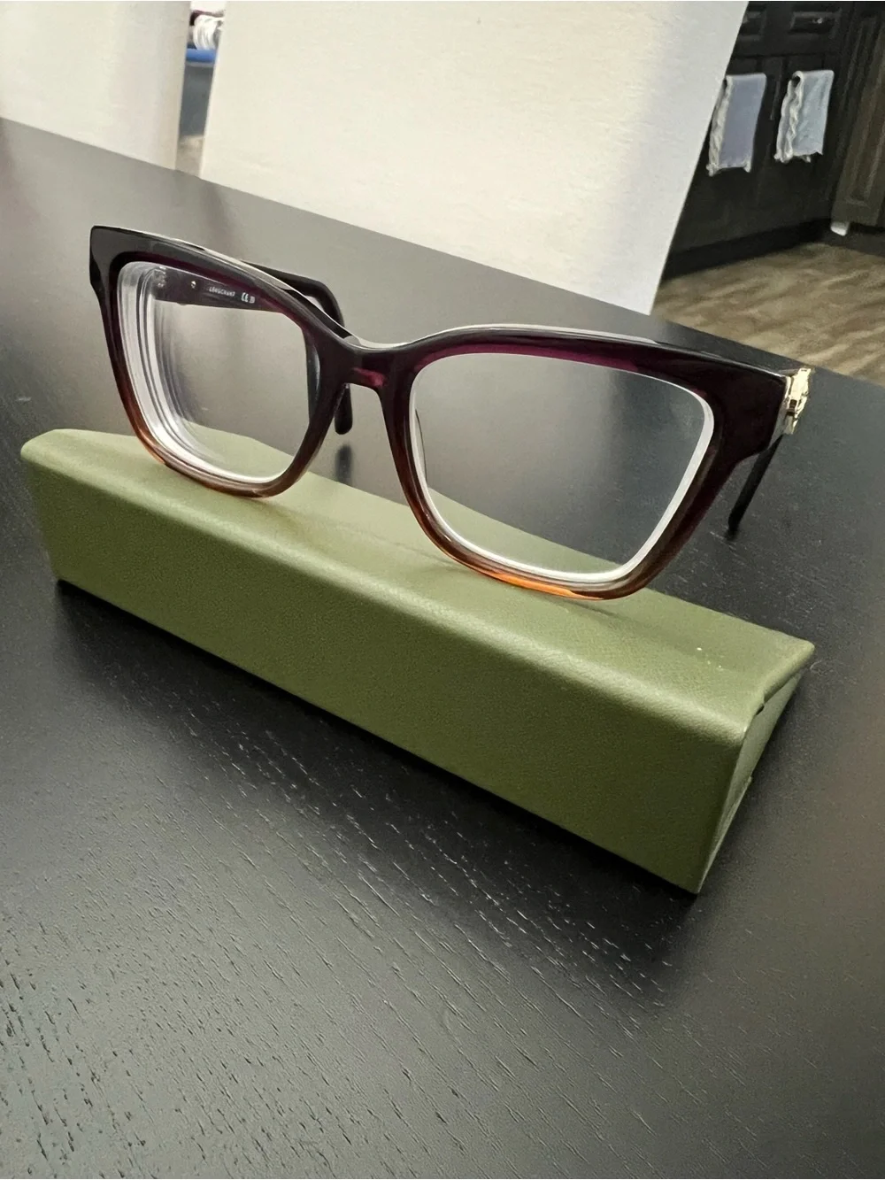 Classic Longchamp Cat Eye Women’s Frames - gradient purple to brown 53-17-140